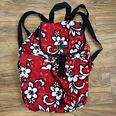 Island Aloha Wear Colorful Floral Flower Bag Made In Hawaii Vintage Backpack 🎒 • $24.25