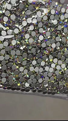 SS3-SS10 Crystal AB Nail Art Rhinestones Non Hot Fix FlatBack Stones • $1.99