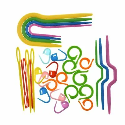 £3.69 • Buy Plastic Cable Needles Stitch Markers Set For Knitting Crocheting Sewing 53Pcs