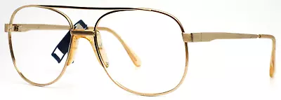 Vintage SAFILO Tennis/N 000 Gold Mens Aviator Full Rim Eyeglasses 59-17-140 B:48 • $29.99