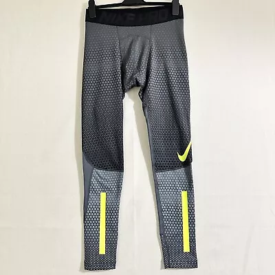 Nike Pro Hyperwarm Volt Hexodrome Athletic Compression Pants Men's Size Medium • $24.98