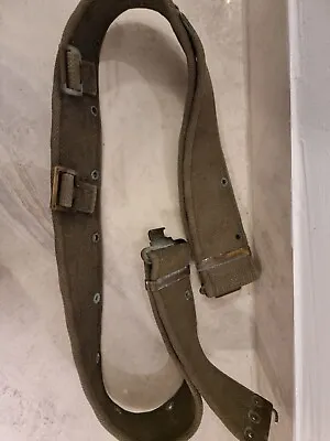 British Army P37 WW2 Webbing Belt Used By IDF In 1948 War Size Small #847 • $39.99