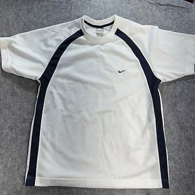 Vintage White And Navy Blue Nike Swoosh XL Lightweight Outdoor Shirt • $15.99