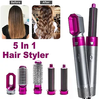 5 IN 1 Electric Hair Dryer Brush Hot Comb Air Curler Straightener Curling Style • $31.99