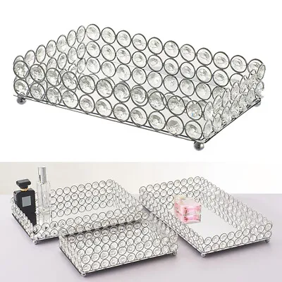 £31.38 • Buy Mirrored Crystal Vanity Tray Ornate Decorative Tray For Perfume, Jewelry, Makeup