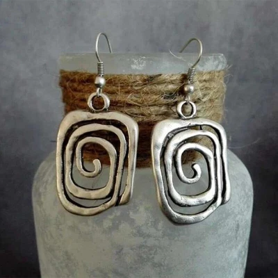 £3.62 • Buy Vintage Tibetan Silver Ear Hook Turquoise Dangle Drop Earrings Wedding Jewelry