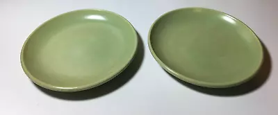 Vintage La Solana Stoneware Set Of 2 Dessert Plates Sage Green  7  Plates • $20