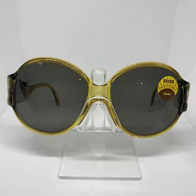 Vintage Zeiss Marwitz 676 8056 Yellow Oversized Sunglasses Frame 70s 62-16-125 • $49.99