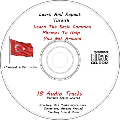 Learn To Speak Turkish In Your Car Or In Flight  Audio CD OR USB • £2.20