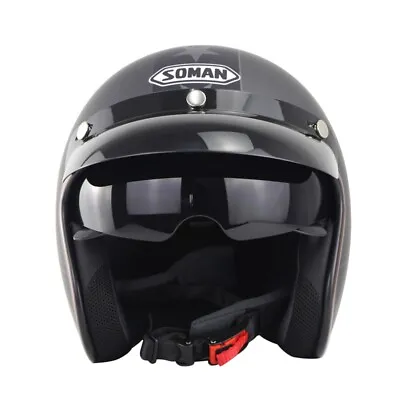 DOT Motorcycle Open Half Face Helmet Motobike 3/4 Scooter Bike Vintage Helmets • $84.98