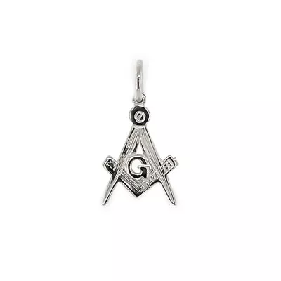 Masonic Craft Square And Compass Pendant Hallmarked Silver With G Or Without G • £46.80