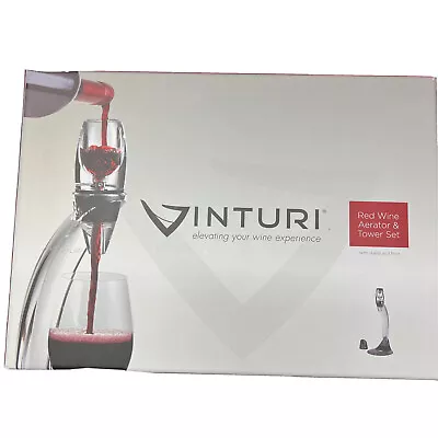 Vinturi Red Wine Aerator Set W/Tower NEW! • $33.38