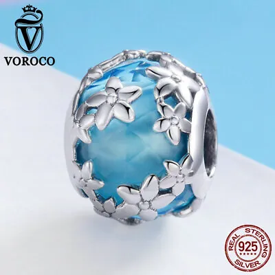 925 Sterling Silver Charms Beads Diy Pendants Fit Bracelet Necklace Chain VOROCO • £8.96