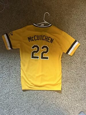PITTSBURGH PIRATES Majestic Andrew McCutchen Throwback #22 Jersey~Youth XL • $109.99