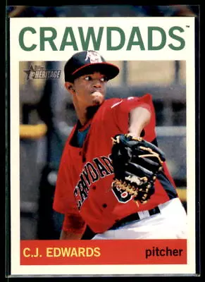 2013 Topps Heritage Minors  C.J. Edwards  #136 Hickory Crawdads • $1