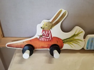 IKEA Wood Wall Hanger Hook Bunny Rabbit Carrot Race Car • $6