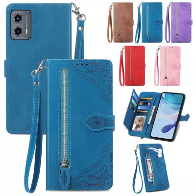 For Motorola G Stylus 5G 2023 Pure Play 2023 Leather Zipper Wallet Phone Case • $10.63