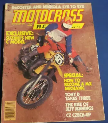 Motocross Action Magazine-sept 1977-rm250c-trick Cz's-tony D-500gp-250 Nats • $32