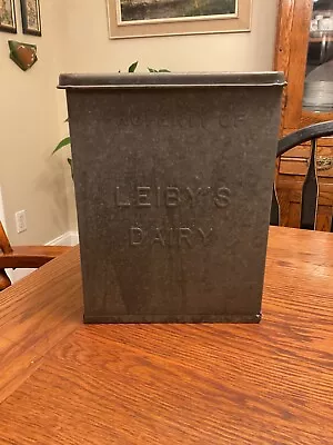 VTG Leiby's Dairy Metal Galvanized Milk Box Cooler • $110