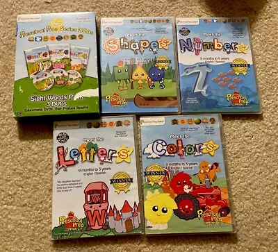 Lot Of 7 MEET THE Series Preschool DVDs Shapes Letters Numbers Colors Words • $21