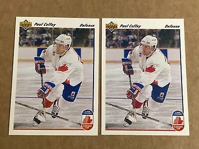 1991-92 Upper Deck PAUL COFFEY #11 Base + TEXT HOLOGRAM VARIATION ~ Team Canada • $3.95