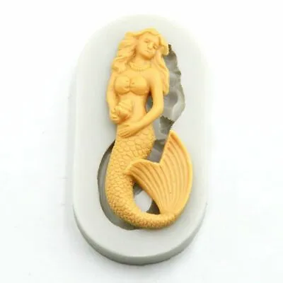 £2.99 • Buy Mermaid Silicone Fondant Mould Chocolate Baking Cake Topper Mold Sea Fish Tail