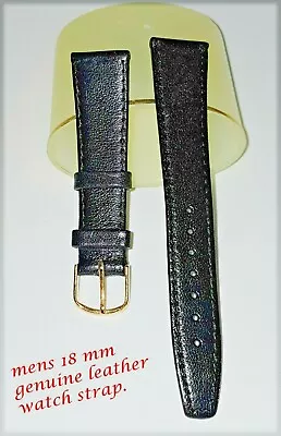 £3.95 • Buy Replacement  Watch Wristbands Vintage Genuine Leather Wrist Band Strap 18 Mm