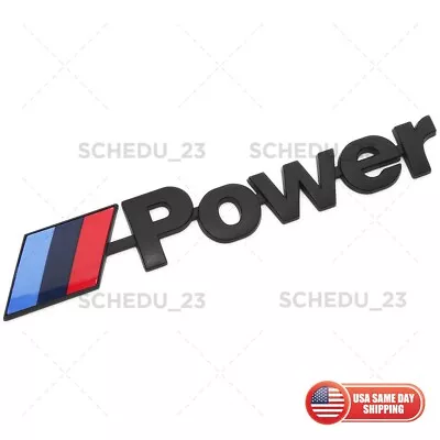 BMW M-Power Sport Logo Emblem Replace Badge Car Lid M Performance Matte Black • $12.99