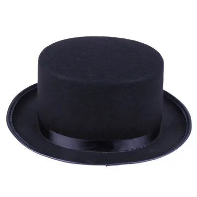 Black Top Hat Magician Costume Tuxedo Mat Hatter Wedding Christmas Party_QoYD“W_ • $9.43