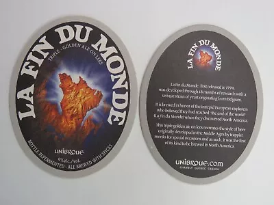Beer Brewery Coaster ~ UNIBROUE La Fin Du Monde Triple ~ Chambly Quebec CANADA • $4.44