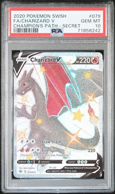 $130.50 • Buy Pokemon Champion's Path Charizard V 079/073 Black Shiny Secret Rare PSA 10 💎 MT