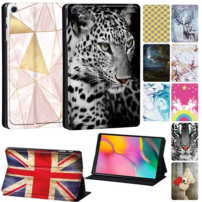 Geometry Leather Stand Cover Case For Samsung Galaxy Tab A6 A7 A8 A9/S6 S7 S8 S9 • £5.96