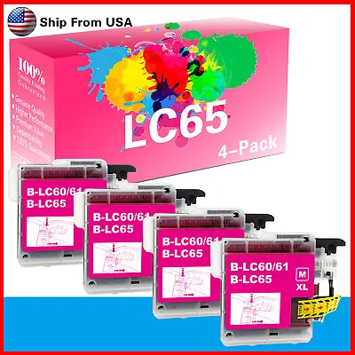 4PK LC65 LC-65 Magenta Ink Cartridge For MFC-230C DCP-130C MFC-5460CN MFC-465CN • $5.99