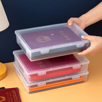 £6.01 • Buy Book A4 Document Storage Box Desktop Office Test Paper Certificate Storage *y*