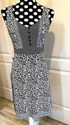 £9.90 • Buy Fat Face Dress UK12 Blue/White Floral Work Casual Holidays Belted