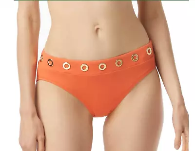 Michael Kors ZINNIA ORANGE Grommet Bikini Swim Bottom Size-M • $36.90