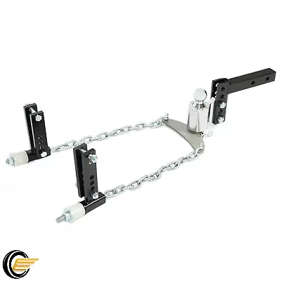 Powder Coated & Chrome Weight Distribution Hitch For 2-5/16  Ball 4  Drop & Rise • $215