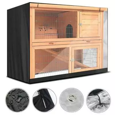 4FT Rabbit Hutch Cover Waterproof Large Double Garden Pet Bunny Cage Covers  • $47.09