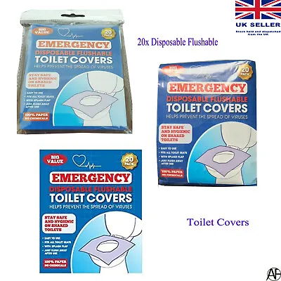 £99 • Buy 20x Disposable Papers Toilet Seat Covers Flushable Hygienic Health Camping