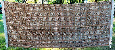 $193.45 • Buy Antique 1800s Coverlet Hand Woven Bedspread Wool Cotton Reversible 90  X 105 