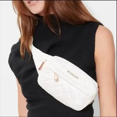 MZ Wallace X Supergoop! White Metro Quilted Belt Bag Limited Edition • $78.95