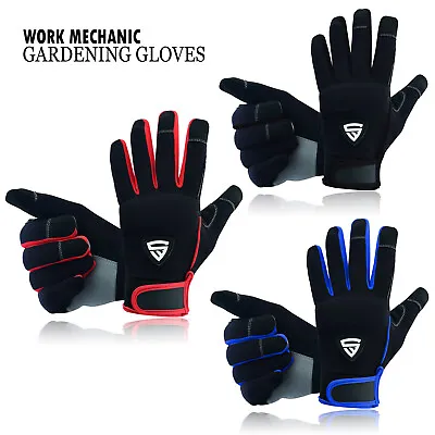 Work Gloves Hand Protection Mechanics Tradesman Farmer's Gardening DIY Builders • £6.49