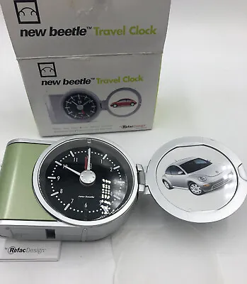 New Beetle ~ Travel Clock ~ Green & Silver • $14.99