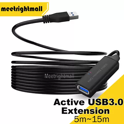 $56 • Buy Active USB 3.0 Extension Extender Cable Male To Female Signal Booster 5m/10m/15m