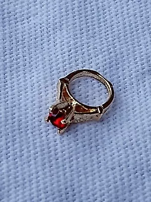 Vintage 14K YELLOW GOLD BIRTHSTONE RING Bracelet Necklace CHARM  Ruby Red July • $33