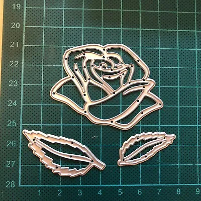 3 Piece Mothers Day Rose Petal Spring Flower  Metal Die Cutter • £5.49