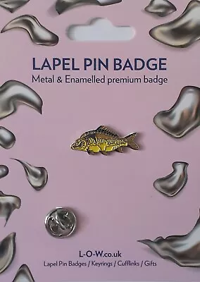 Mirror Carp Fish Fisherman Metal Enamelled Novelty Lapel / Hat Pin Badge JKB2-52 • £3.99