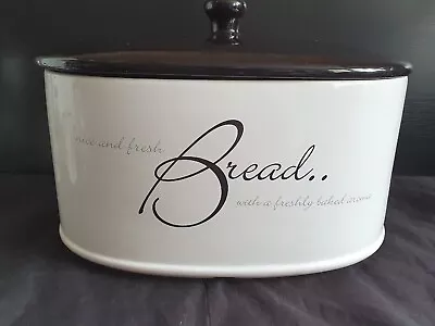 £35 • Buy Price And Kensington Script Bread Bin Ceramic Storage Black And White 