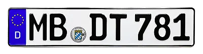 NEW European German License Plate #MB DT 781 For BMW VW Mercedes Porsche Audi  • $34.99