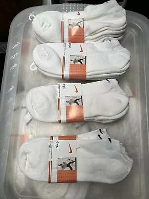 12 Pairs Nike White Ankle Socks Unisex 10-13 This Product It’s Not OEM • $20